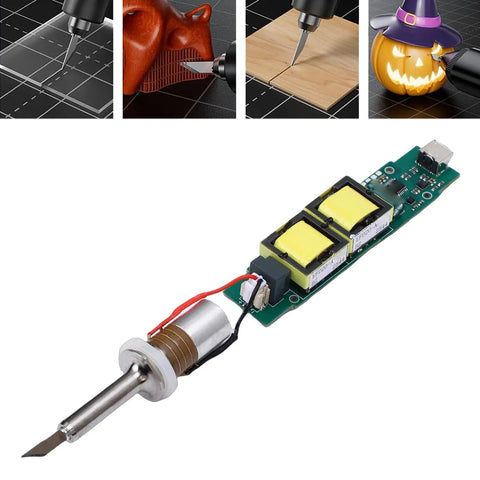 Ultrasonic Cutter Transducer With Drive Module, 30W 40KHz Replacement Parts For DIY Crafts showing components and applications