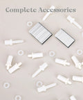 85 Pcs Plantation Shutter Repair Kit Game Changer Includes Spring Loaded Pins And Tilt Rod Louver Staples with washers and accessories.