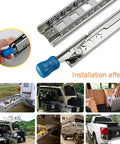Built Like A Tank Heavy Duty Drawer Slides Featuring Auto Lock Telescopic Full Extension Ball Bearing Rails Supporting Up To 120 Kilograms For Home Furniture And Cabinets One Pair installation effect and usage examples.