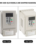 Comparison of new and old VFD Inverter 220V AC Single-Phase To Three-Phase Variable Frequency Drive 4.4 kW model designs side by side