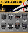 XLR To XLR Cables 1 Foot 6 Pack, 3 Pin Balanced Shielded Microphone Cords For Studio Recording, diagram of compatibility