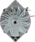 Front view of Delco Marine 12V 105 Amp 3 Wire Alternator Replacement for Volvo Penta and Mercruiser Boats, high output.
