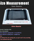 Top Notch White Louvered Access Door Vent With Detachable Mesh Cover For Wall And Ceiling Inspection Hatch showing size measurements and installation details.