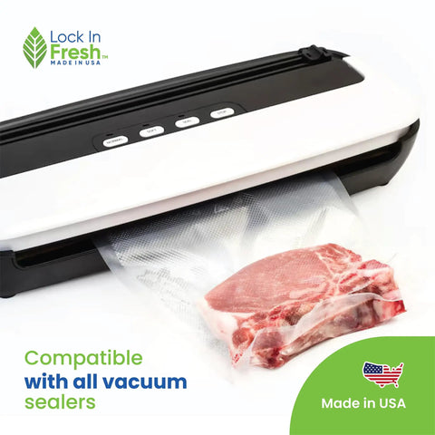 Heavy Duty Vacuum Sealer Bag Rolls For Food Storage 8 Inch By 20 Foot 4 Pack BPA Free 7 Layer Protection Keeps It Fresh
