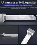Panda Edge All Metal 3D Printer Scraper Kit With 3 SK5 Steel Blades Comfortable Grip Handle CNC Machined 6061 Aluminum Alloy
