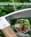 Dual Head Garden Pick Axe And Mattock Be A Heavy Duty Workhorse For Beating Up Heavy Clay Soil Digging Trenches With sharp blade