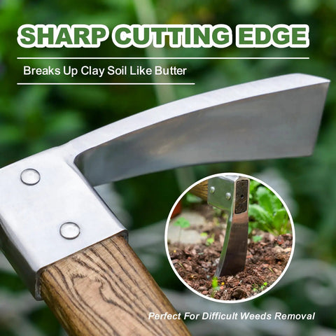 Dual Head Garden Pick Axe And Mattock Be A Heavy Duty Workhorse For Beating Up Heavy Clay Soil Digging Trenches With sharp blade