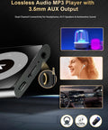 Close-up of 64GB MP3 Player With 2.4 Inch Screen And Built In Speaker Bluetooth Hi Fi Sound Expandable To 192GB With Memory Card