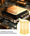 Handy Brass Shim Stock Set Pack Of 10 Strips 1 Inch Wide By 6 Inches Long 0.006 Inch Thick Flexible Brass Sheets with circuit board