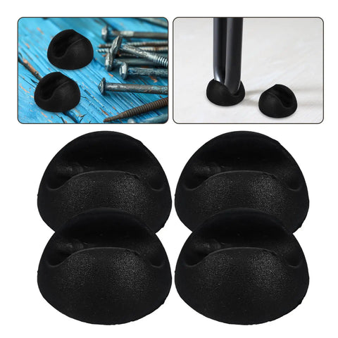 12 Piece Set Hairpin Table Leg Caps Rubber Feet For Furniture Easy Clip On Install Wear Resistant PVC Hemispherical Floor Protectors