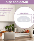 300 Piece Clear Rubber Cabinet Bumpers And Drawer Stops Self Adhesive Furniture Glide Pads size 0.4in diameter 0.12in thick eco-friendly detail.