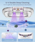 Ultrasonic Retainer Cleaner Machine With 45kHz Sonic Cleaning And Digital Timer Deep Clean For Dentures Aligners Braces Night