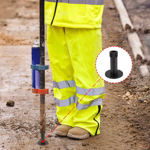 Built Tough Aluminum Prism Pole Shoe With Flat End for precise readings on construction site terrain