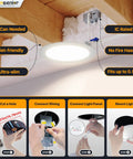 Kickass Brightness 12 Pack 6 Inch Led Recessed Lighting With Zero Hassle Canless Wafer Design in installation process with ultra-slim design.