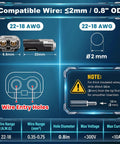 60 Pcs Quick Disconnect Wire Connectors Kit With 50 Two Pin And 10 Three Pin Plug In Connectors And Locking Buckle For LED Strip Lights Auto And Marine Projects Includes Transparent Storage Box, 22-18 AWG