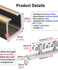 Outdoor Sliding Door Rail Kit For Pocket Doors, Ceiling Mount Box Track Hardware With Ultra Quiet Silent Wheels