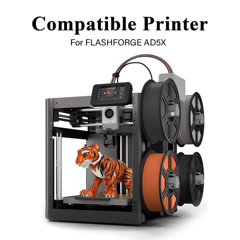 Compatible Printer for FLASHFORGE AD5X with Upgraded AD5X Filament Feeding Assembly Version 2 for AD5X 3D Printer Direct Replacement Extruder Feeder Precise Filament Grip Easy Install Durable Upgrade for Worn Components and Smooth Reliable Printing