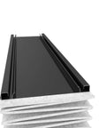 MERV 11 Replacement Filter For Whole House Purifiers 20x20x4 Pack Of 2 focusing on side view and filter layers.
