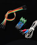 Four Pack Max6675 Thermocouple Module And K Type Temperature Sensor Kit For Arduino And Raspberry Pi with cables on black background