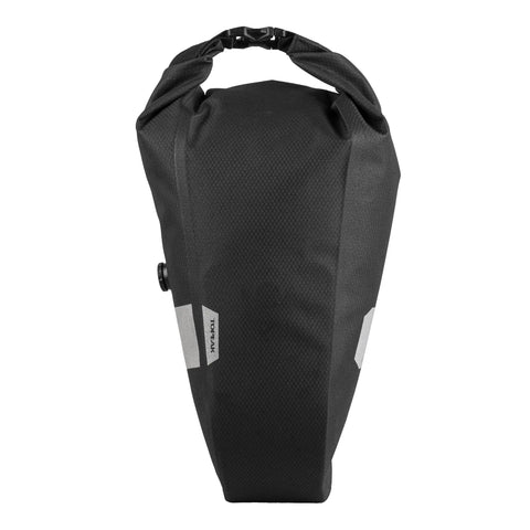 Front view of Waterproof Fork Dry Bag 5.8L With Roll Top Closure And Air Release Valve, showing rugged TPU material and quick-release mount.