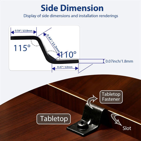 Heavy Duty Steel Z Clips For Table Tops With Matching Screws Easy Install Furniture Hardware Rock Solid Hold No Sweat Diy Assembly Sweet Value Pack Quick Cabinet Build Essentials dimensions and installation guide