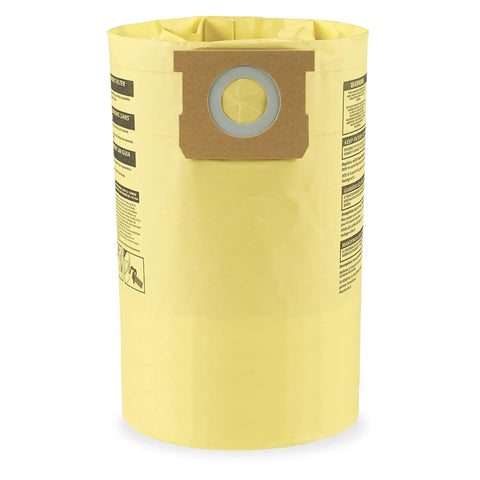 High Efficiency Disposable Filter Bags For 15-22 Gallon Tanks White 2-Pack with side inlet for drywall dust collection