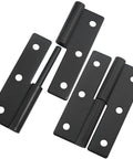 Beefy 2.5 Inch Black Lift Off Hinge Set For Left Handed Doors Mini 304 Stainless Steel With Screws Detachable Slip Joint Small Flag Rising Butt Hinges Hardware For Cabinets And Doors Heavy Duty Rust Resistant, black lift-off hinges