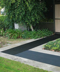 Fine Rib Corrugated Rubber Floor Mats For Indoor Entryways, 3ft By 15ft Runner, 36 Inch Wide, 1/8 Inch Thick, Black outdoor path