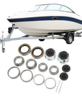 Trailer Bearing Kit For 1-1/16in To 1-3/8in Axles 3500lb 84 Spindle 2 Set L68149 L44649 Inner Bearings With Outer Races shown with boat
