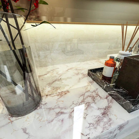 Grey Marble Peel And Stick Contact Paper For Countertops And Surfaces Durable Waterproof Kitchen And Bathroom Vinyl Wrap Removable