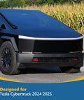 Tesla Cybertruck 2024 2025 parked with front view, designed for Tesla Cybertruck Tow Hook Covers Red 2 Pack Heavy Duty