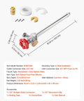 Frost Proof Outdoor Sillcock With No Fuss Anti Siphon Valve And Backflow Preventer Twelve Inch One Half Inch Push To Fit Connector To Three Quarter Inch Hose Bibb No Lead Frost Free Spigot For PEX Copper CPVC Plumbing shown with accessories and dimensions.