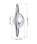 12mm Ball Transfer Bearing Unit Nylon Flange Mount Pack Of 6, Load Capacity 17 Lbs Each, side view with dimensions