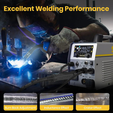 Welder using Six In One MIG Welder And Plasma Cutter 160A Gas MIG Flux Core Lift TIG Stick Plasma Cut Combo 110V 220V 35A