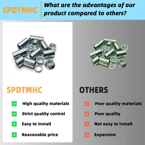 13Pcs M12 Industrial Steel Spacer Sleeve Bushing Kit With Lock Nut Includes 5mm 8mm 10mm 12mm 15mm 18mm 20mm 22mm 25mm 28mm 30mm 32mm 35mm For Motorcycle Dirt Bike ATV Mini Bike MX650 And Other Machines, steel spacers with lock nut