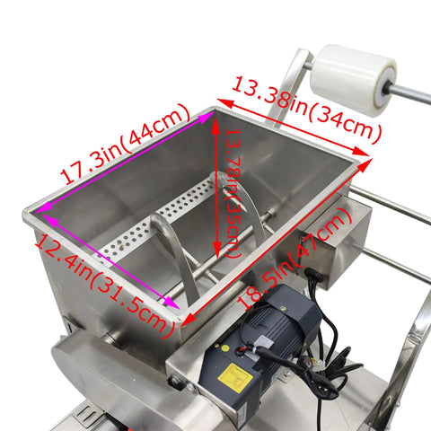 Heavy Duty Automatic Quantitative Filling And Sealing Machine With Horizontal Mixing Hopper stainless steel mixing hopper dimensions and motor detail