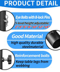 Top Shelf Folding Table Leg Extenders With Grippy Foam Pads And Secure Clips Boost Your Home Office Or Dinner Table Instantly includes adjustable steel eye bolts.