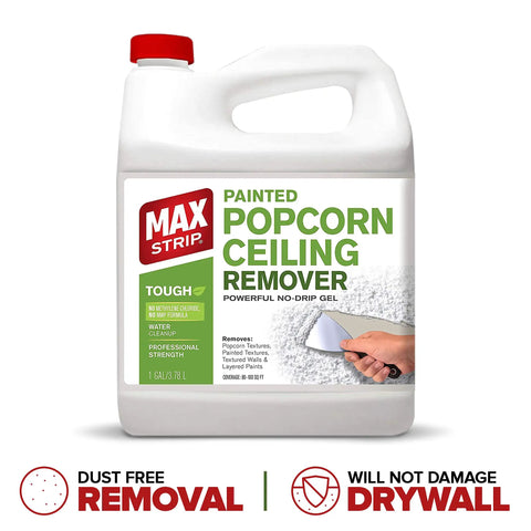 Pro Strength Painted Popcorn Ceiling Remover 1 Gallon No Methylene Chloride No NMP No Drip Gel Formula Dust Free Wet Removal