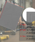 Automotive gasket material sheet, 15 x 11.8 in, gray non-asbestos high-temp, 0.8/1.0/1.2 mm thickness, Amazon brand.