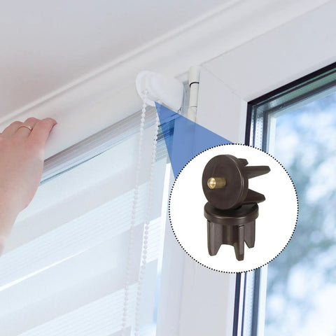 Hella Durable Replacement Clutch Plugs For 1.5 Inch Roller Blinds, Universal 28mm Curtain Rod Repair Kit In Top Shelf Brown Plastic, No Brainer Quick Fix For Indoor Outdoor Sunshade Shades And Track Systems
