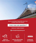 Pulmic service poster with customer support info and roof spraying image