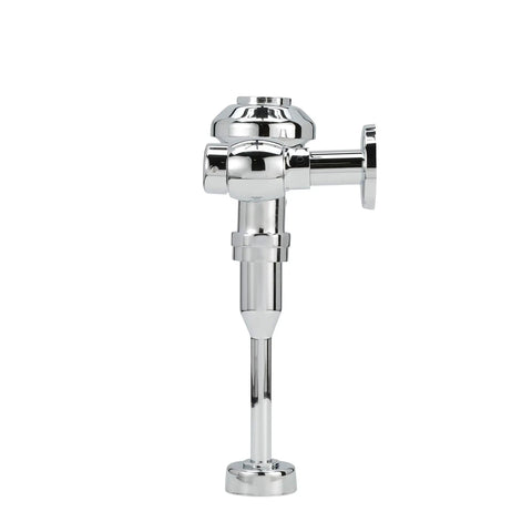 AquaVantage AV Exposed Manual Diaphragm Flush Valve 1.0 GPF Chrome With ADA Handle, High Flow Vacuum Breaker, Side View