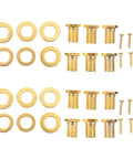 Premium 12 Set Gold Guitar Tuning Hardware Kit With Hex Nuts Washers And Screws for secure mounting on acoustic electric bass guitars.