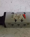 Electro Pneumatic Five Way Valve With One Eighth Inch Ports Solenoid Actuated Spring Return Industrial Grade Air Control Valve