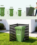 Outdoor Louvered AC Fence Screen Two Panels Privacy Screen For Hiding Air Conditioner Unit And Trash Cans Heavy Duty Rust Resistant Metal Garden Fence Decor for patio or balcony