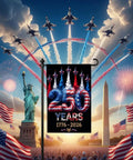Patriotic 12x18 Inch Garden Flag For 250th Anniversary Celebration 1776 To 2026 All American Backyard Outdoor Decor Black Background