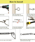 Installation guide for One Eighth Inch Wire Rope Kit 100 Feet With 7x7 Core Vinyl Coated Stainless Steel Cable And Turnbuckles