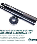Mercruiser Gimbal Bearing Alignment And Install Kit with alignment tool, drive shaft adapter, and bellows installer