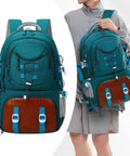 Trail Ready Hiking Backpack Rucksack For Outdoor Adventures Mountaineering And Camping Pack Versatile Travel Bag in Dark Green