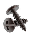 Number 8 X 5/8 Inch Real Deal Heavy Duty Wood Screws Antique Copper Finish Phillips Slotted Truss Head Fasteners For Cabinetry Pack Of 25 Heat Treated Steel Built Tough Hardware close-up view